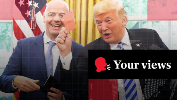 Voices: ‘Fifa needs purging, top to bottom’: Readers demand action on Infantino after Balogun red card row