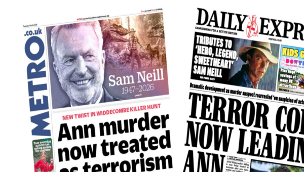 The Papers: ‘New twist in killer hunt’ and ‘One of a kind Ann’