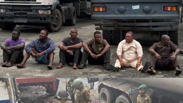 Troops dismantle illegal bunkering site in Lagos, arrest six suspects