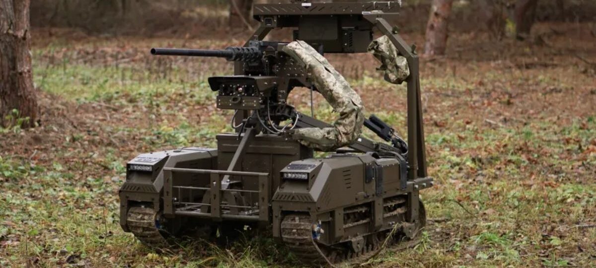 Ukraine’s robots are carrying the heavy century-old M2 Browning machine gun into battle so troops don’t have to