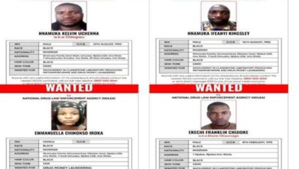 NDLEA declares suspected drug kingpin, three associates wanted