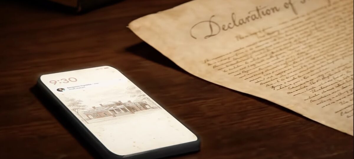 New Google commercial imagines a Declaration of Independence written with help from AI