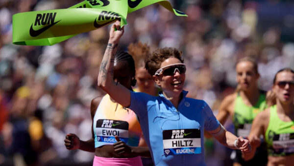 Nikki Hiltz stuns Pre Classic crowd in upset win over Faith Kipyegon