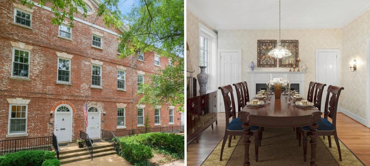 A Washington, DC, rowhouse built during George Washington’s presidency is on sale for $1.15 million. Look inside.