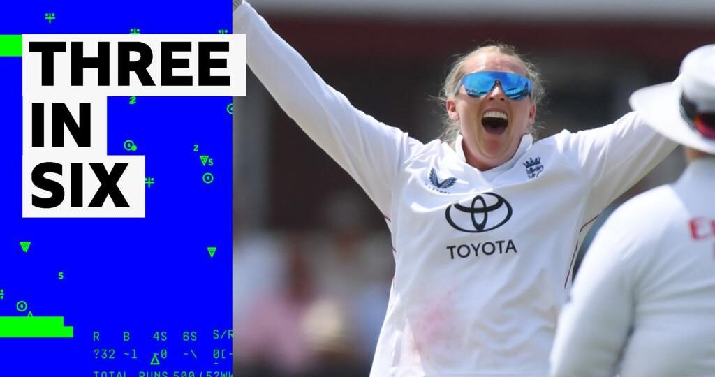 'She's cleaned up!' - Ecclestone takes three wickets in six balls
