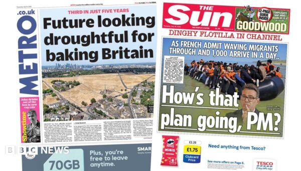 The Papers: ‘Future looking droughtful’ and ‘Dinghy flotilla’
