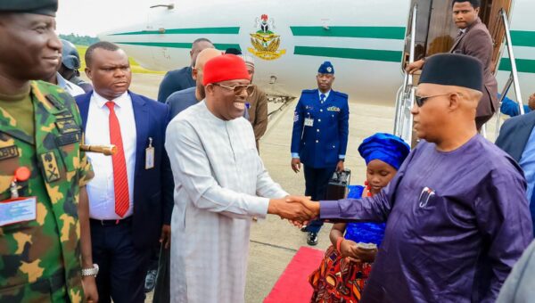 Gov Fubara receives Vice President Kashim Shettima in Port Harcourt