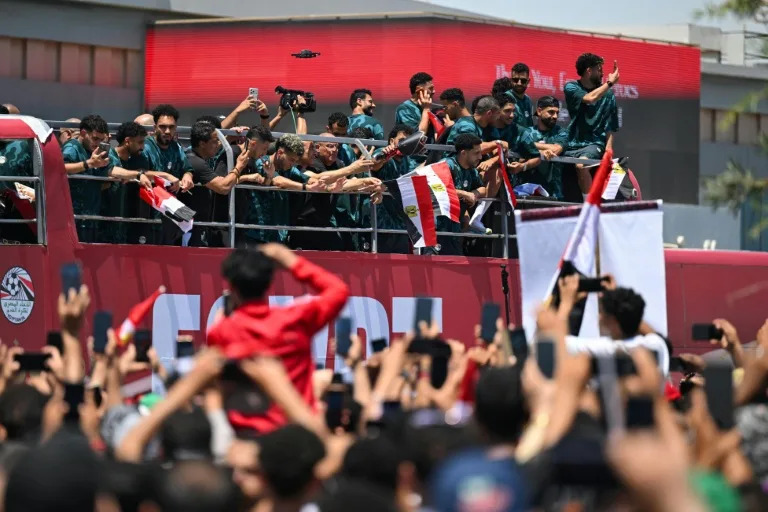 Hundreds welcome Salah's Egypt home after best World Cup run