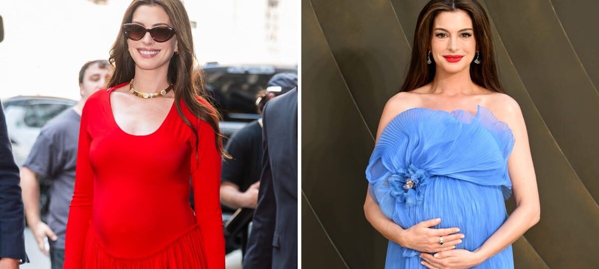 7 of the best maternity outfits Anne Hathaway has ever worn