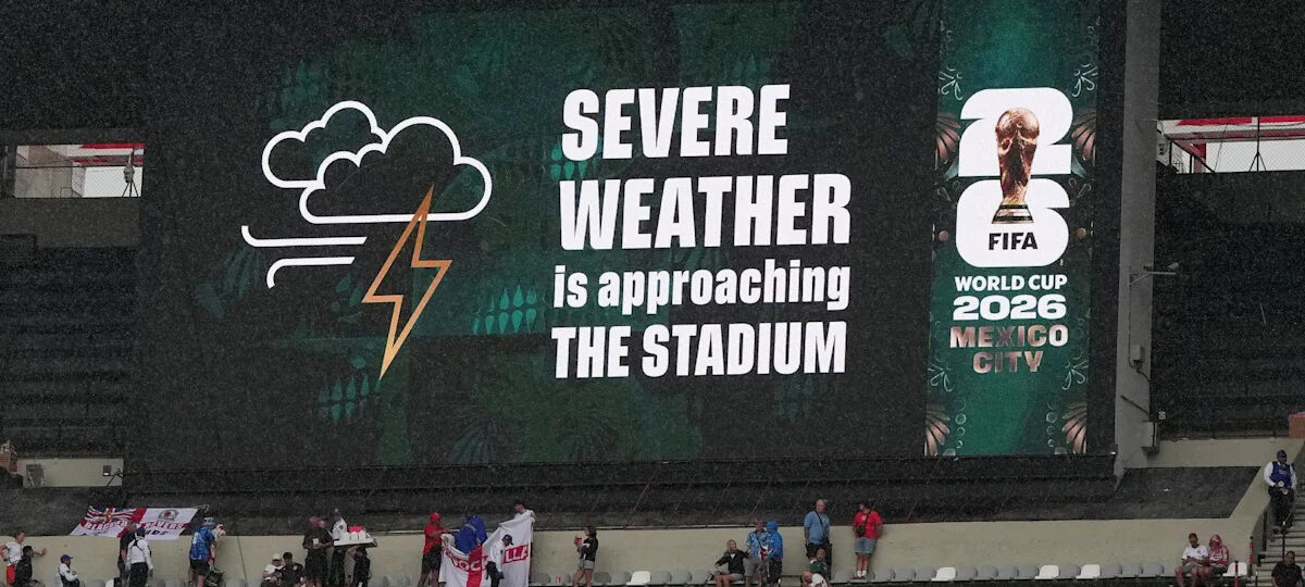 Shelter-in-place order amid storm at Azteca before Mexico-England