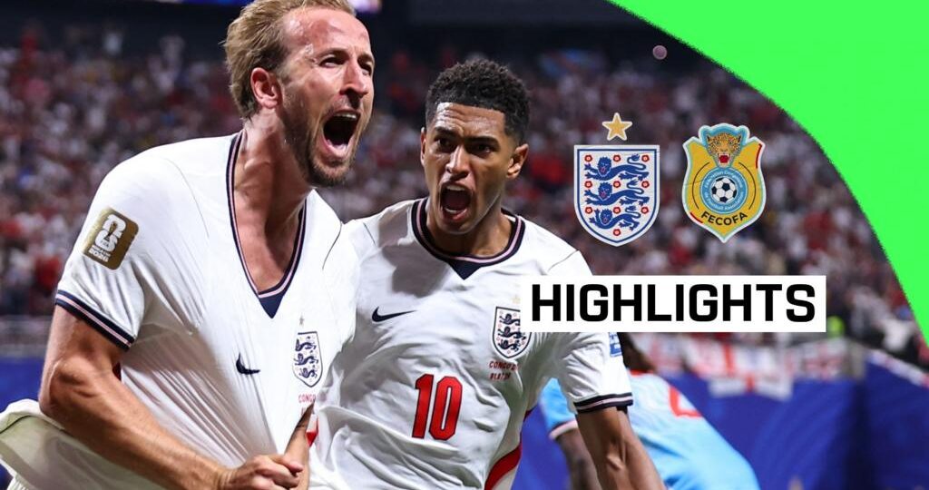 Watch full highlights as England come from behind to beat DR Congo