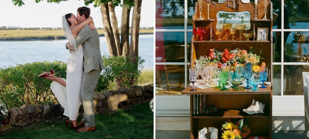 A couple spent $21,000 on a nontraditional Hamptons wedding. It had 33 guests, estate-sale decor, and no dance floor.