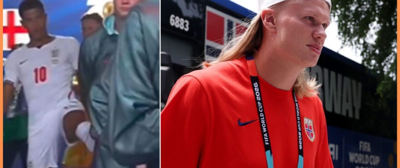 Video: Jude Bellingham playfully kicks Erling Haaland before England-Norway game