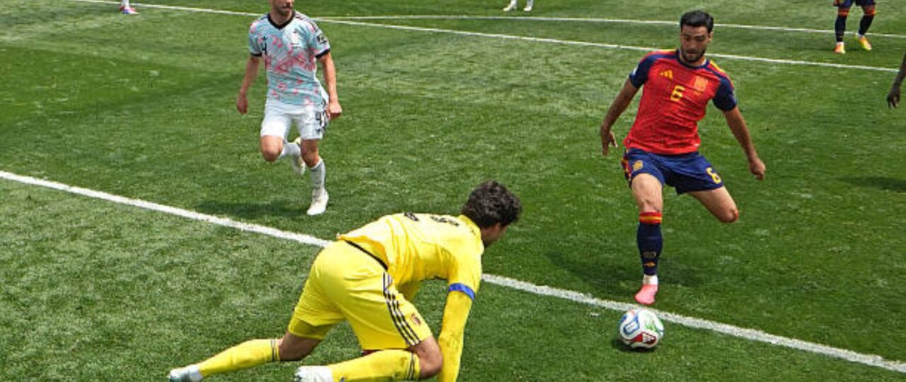 Watch: Man Utd star makes costly error as Arsenal’s Mikel Merino fires Spain into the last four