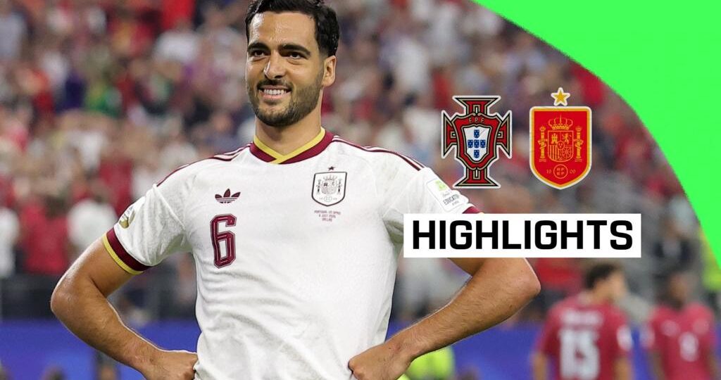 Spain into quarter-finals after Merino’s late winner against Portugal
