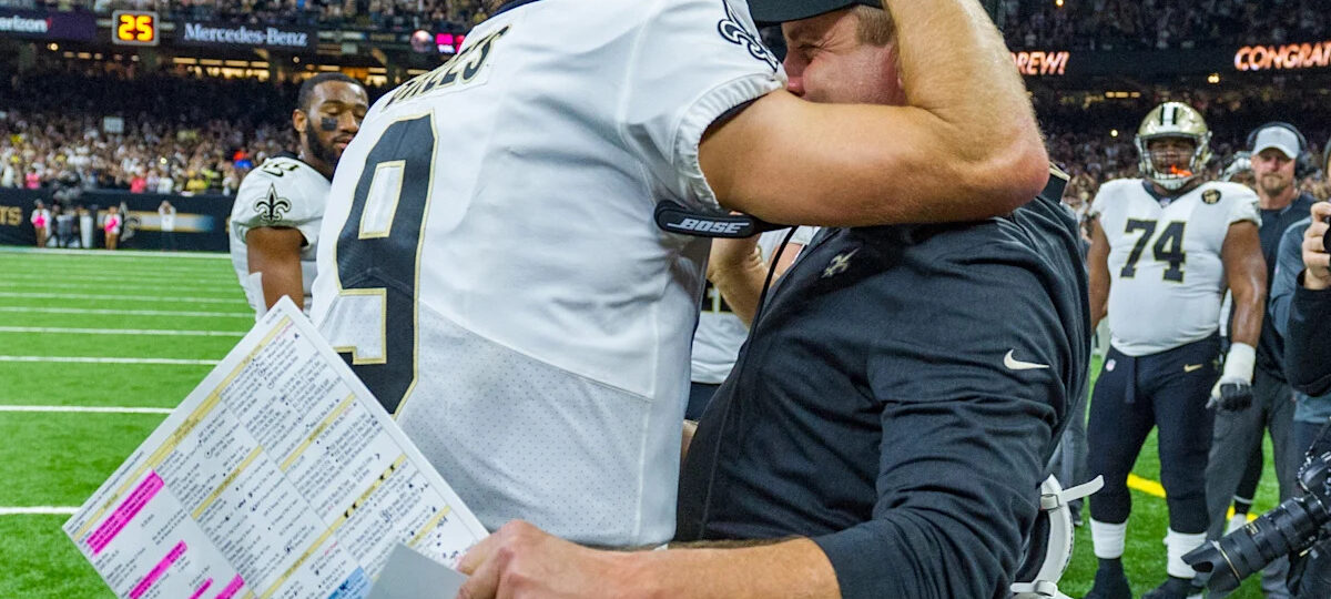 Watch Sean Payton’s emotional reaction to Drew Brees’ HOF call
