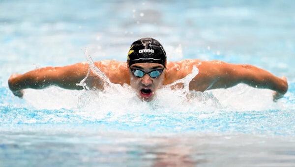 Ilya Kharun sets Meet and U.S. Open Record, out-touches Dressel, in 50 butterfly at U.S. Swimming Nationals