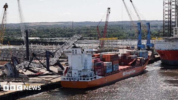 Man injured in dockside crane ‘collapse’