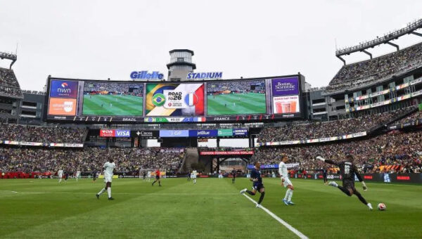 NFLPA protests as Gillette Stadium trades World Cup grass for turf