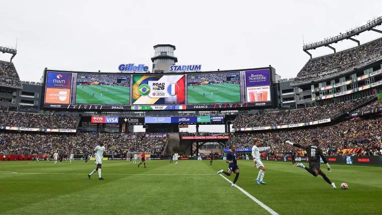 NFLPA protests as Gillette Stadium trades World Cup grass for turf
