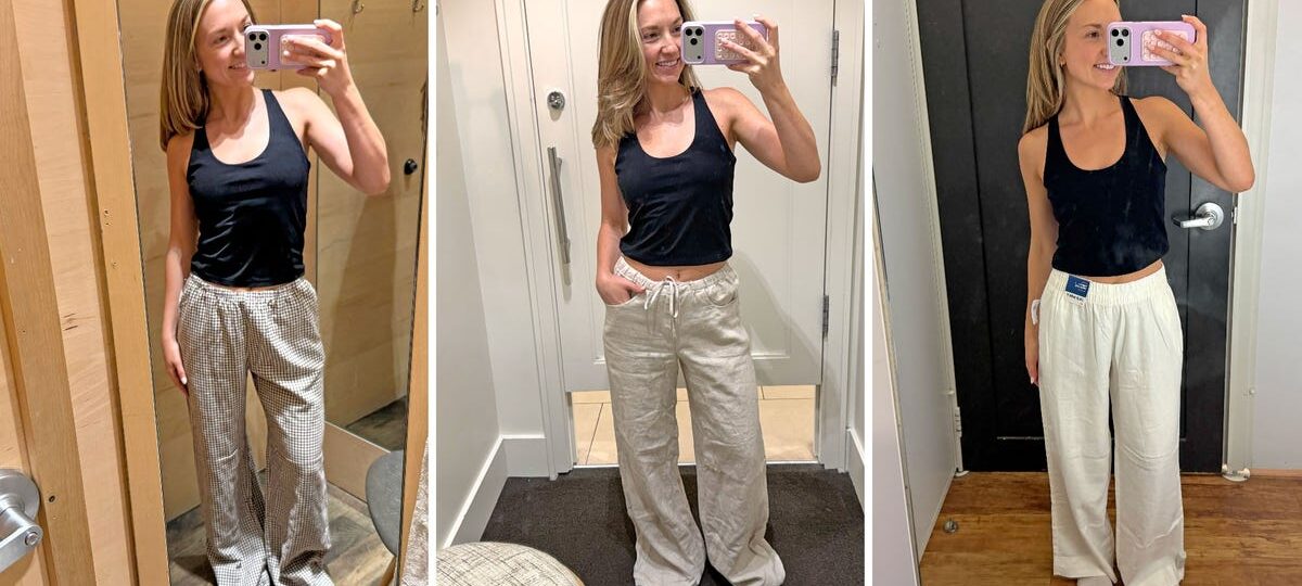 I tried on linen pants at Gap, Old Navy, and Banana Republic. There was only one pair I wouldn't consider buying.