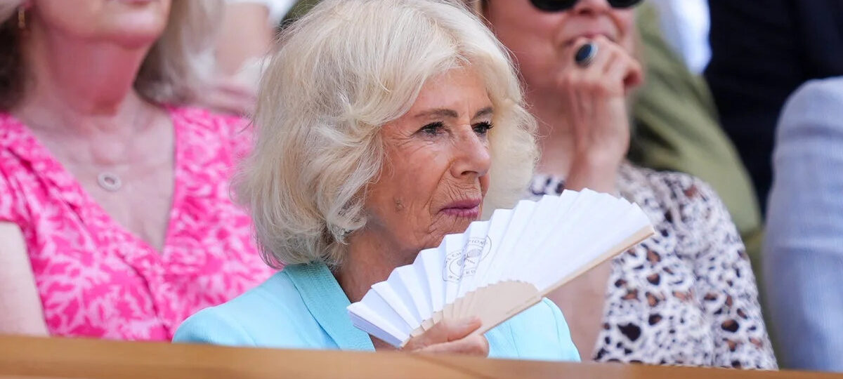 Queen Camilla joined by actor who played her husband in Wimbledon Royal Box as she watches Arthur Fery
