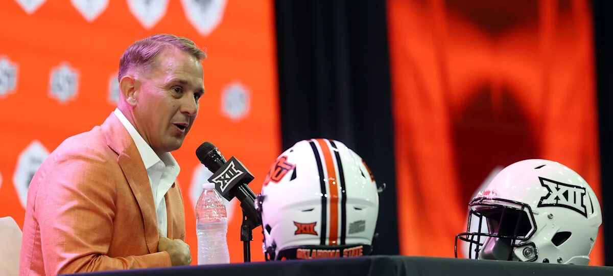Eric Morris gives respect to Mike Gundy in Big 12 Media Days debut as OSU football coach