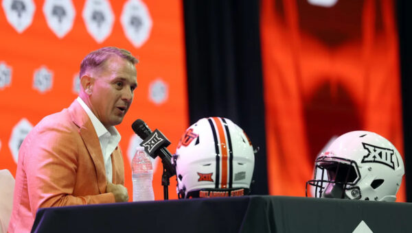 Eric Morris gives respect to Mike Gundy in Big 12 Media Days debut as OSU football coach
