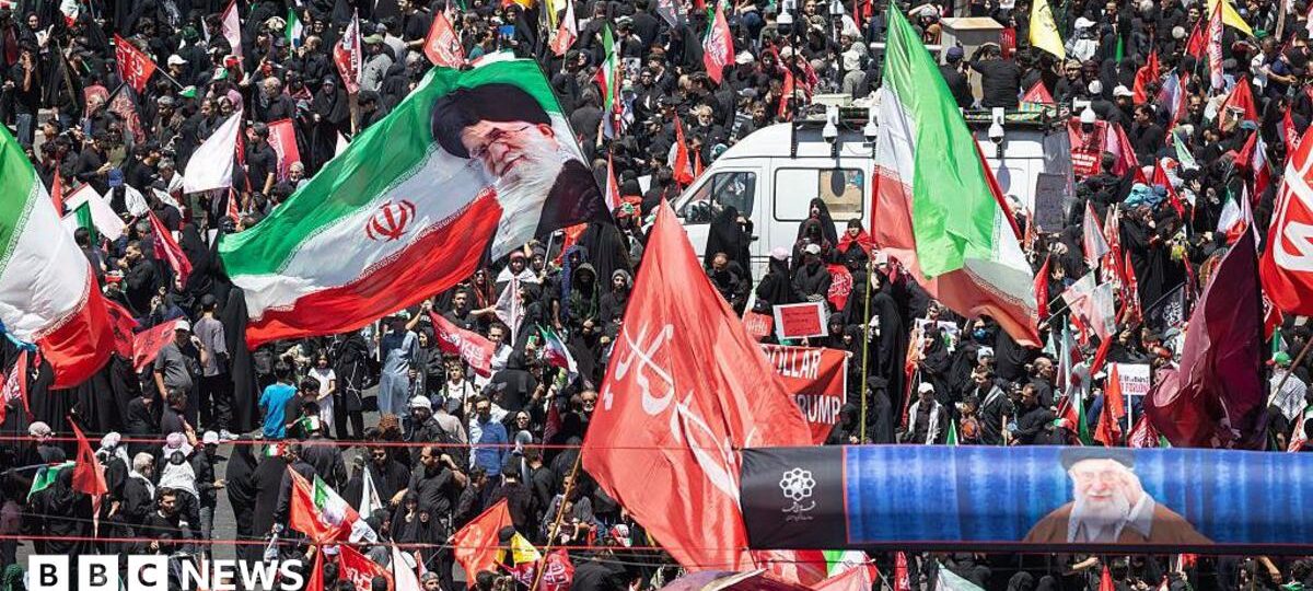 Huge crowds in Mashhad as Iran's late supreme leader is buried