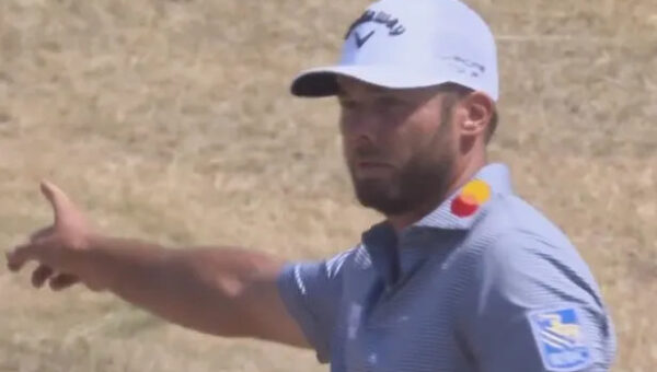 British Open 2026: Watch Sam Burns hole out from bunker to match men’s major scoring record at Royal Birkdale