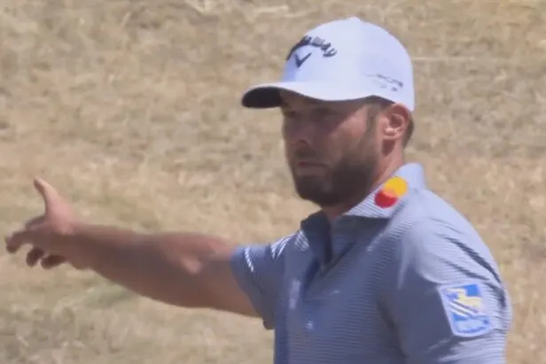 British Open 2026: Watch Sam Burns hole out from bunker to match men’s major scoring record at Royal Birkdale