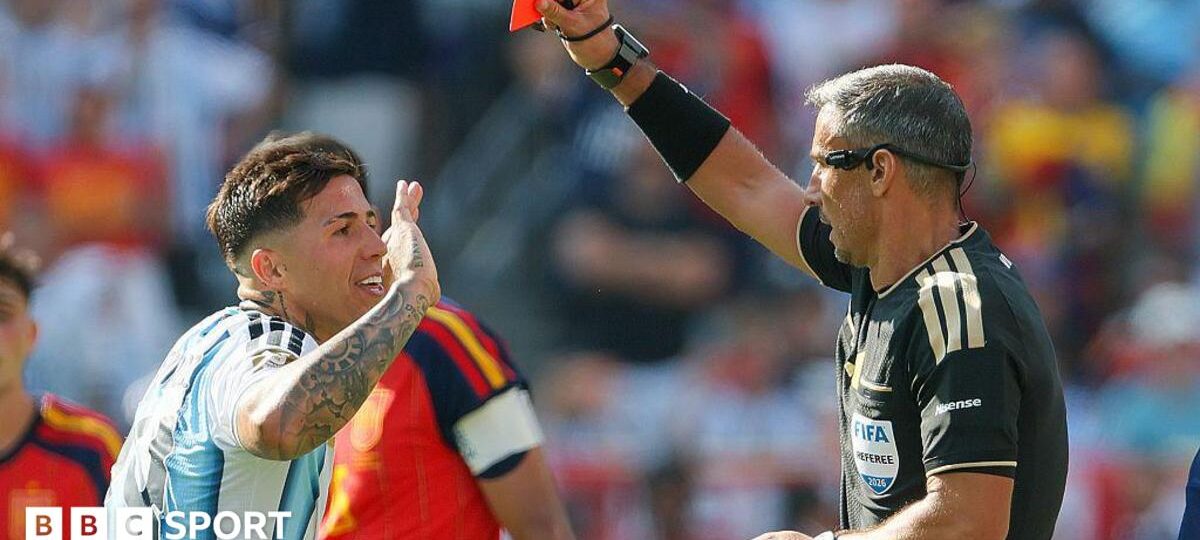 Argentina's Fernandez defends team after ugly scenes in World Cup final loss to Spain