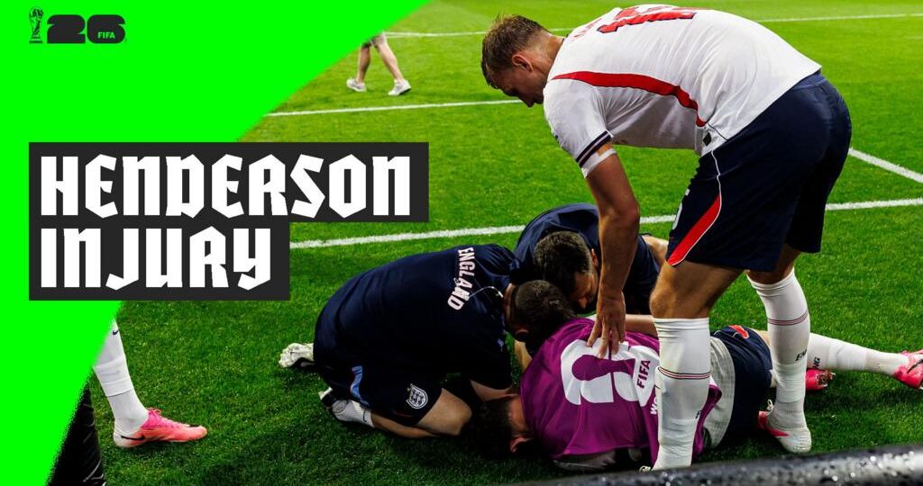 Watch: England's Henderson injures wrist tripping over during match celebration
