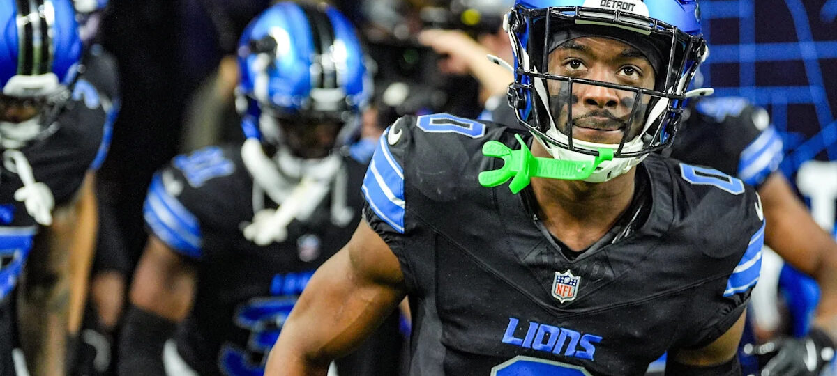 Terrion Arnold being pursed by four NFL teams