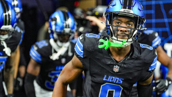 Terrion Arnold being pursed by four NFL teams