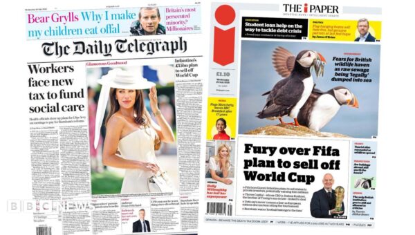 The Papers: ‘Workers face new tax’ and ‘Fury over Fifa plan’
