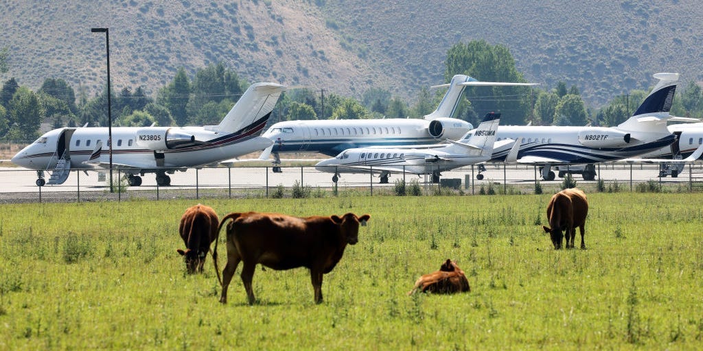 Private jets descend on Sun Valley's invite-only 'summer camp for billionaires'