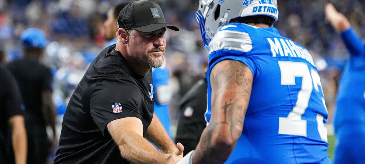 Christian Mahogany returns as Lions' left guard competition heats up
