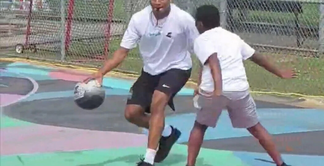 Providence basketball players hold youth clinic in city park