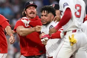 Red Sox 1B Willson Contreras tossed for a 2nd straight game as benches clear against Nationals
