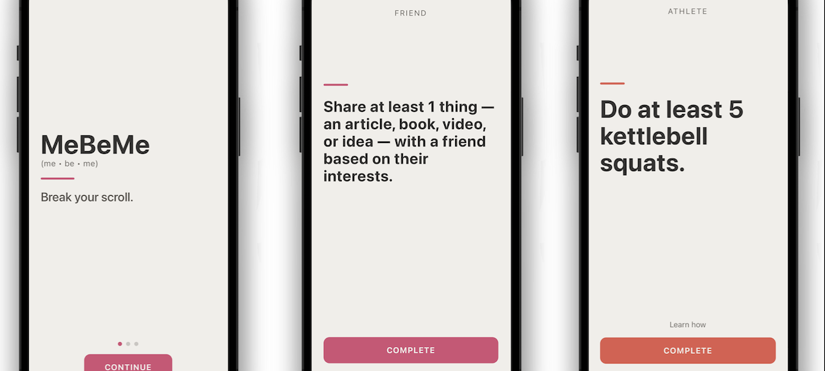 MeBeMe’s new ‘interrupter’ app helps you become your best self instead of doomscrolling