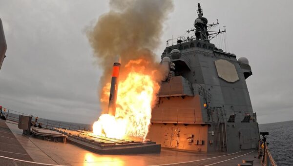 A Japanese destroyer fired its new Tomahawk missiles for the first time
