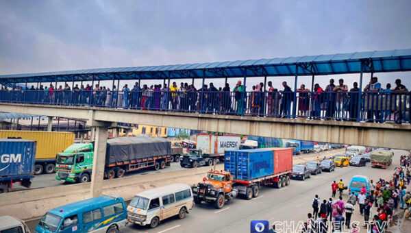 PHOTO STORY: How Fatal Multi-Vehicle Kara Bridge Crash Grounded Lagos Traffic, Left Commuters Stranded