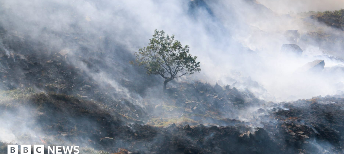 Wildfire burning one month on is 'the size of a small town'