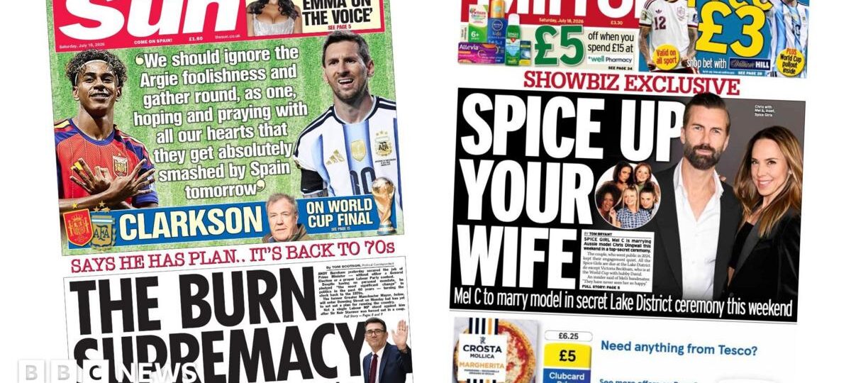 The Papers: 'The Burn supremacy' and 'Spice up your wife'