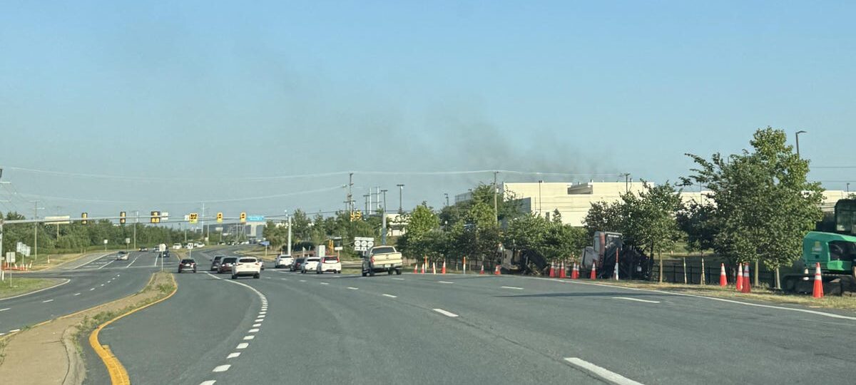 Dark smoke rose above a Virginia data center as a heat wave pushed the power grid close to its limits