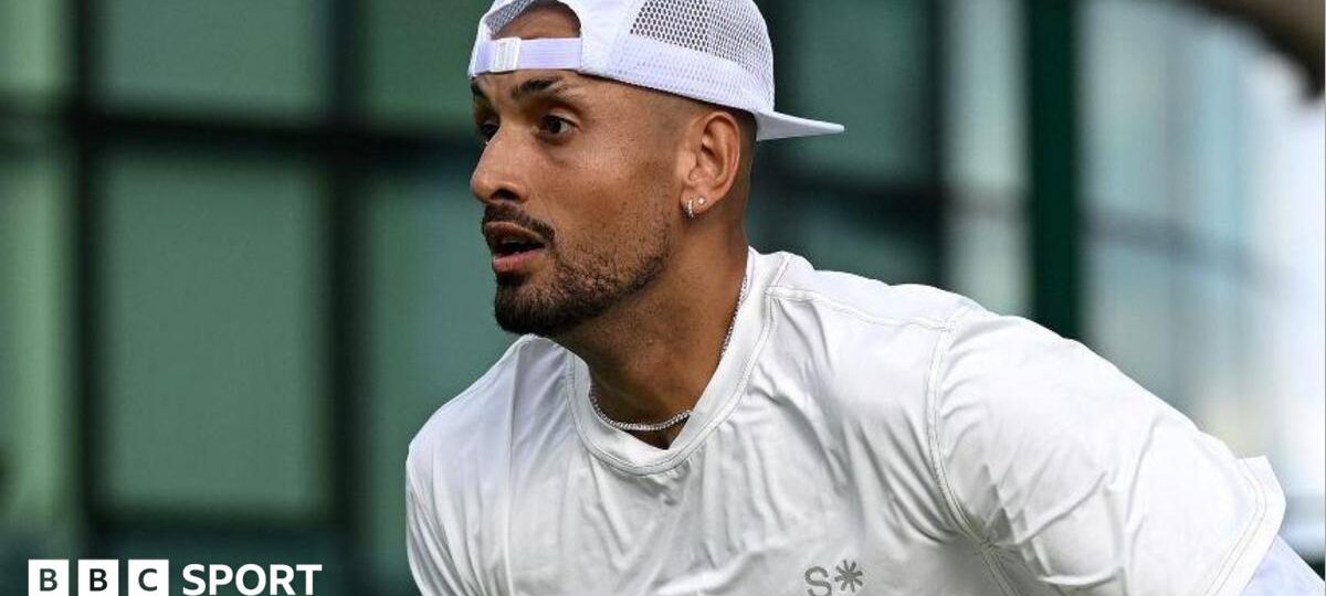 Kyrgios swears at umpire on Wimbledon return