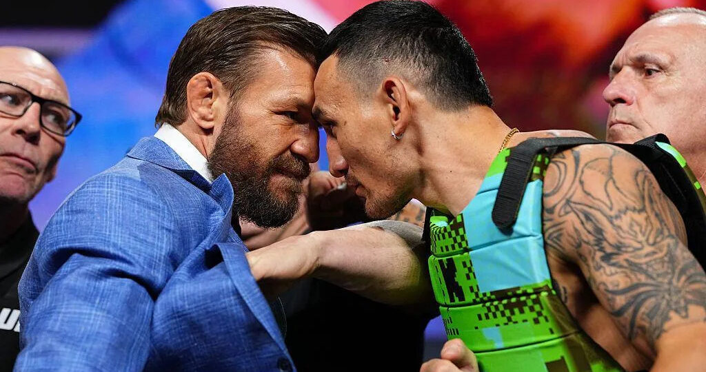 McGregor rips Holloway's glasses off in intense face-off