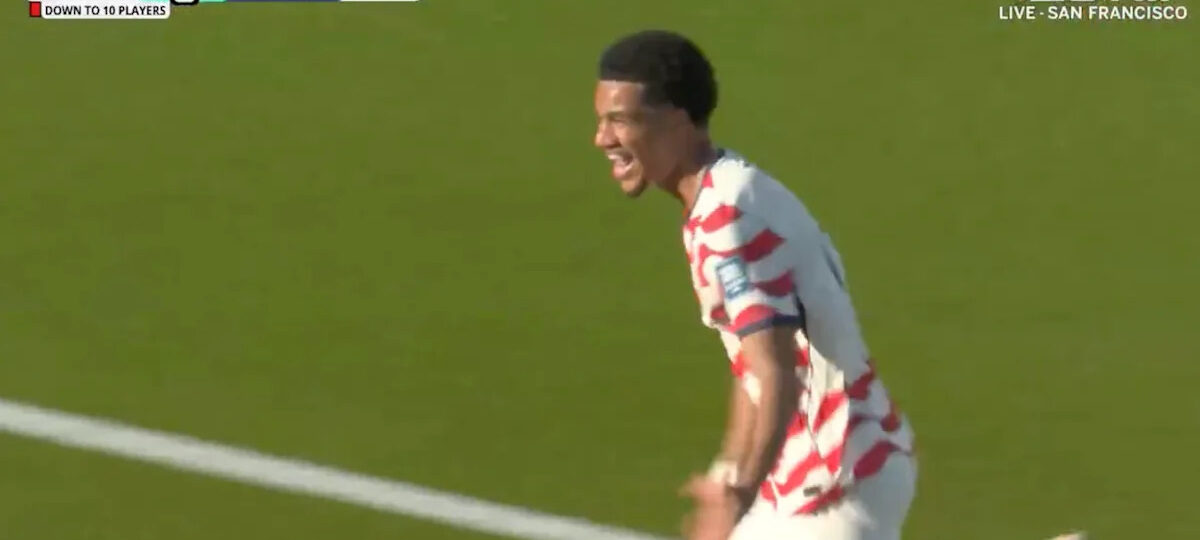 Relive goal calls of incredible Malik Tillman free kick goal for the USA