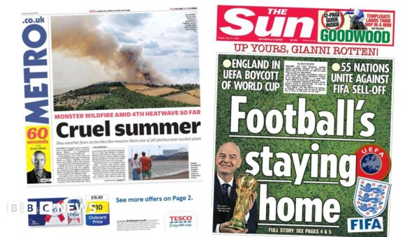 The Papers: 'Cruel summer' and 'Football's staying home'